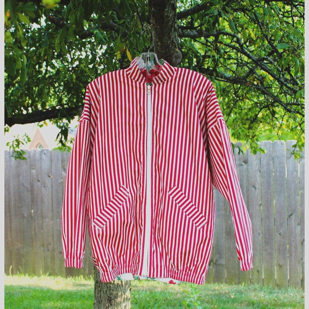 NOSWOT Huba Reversible Y2K Preppy VINTAGE Windbreaker L/XL